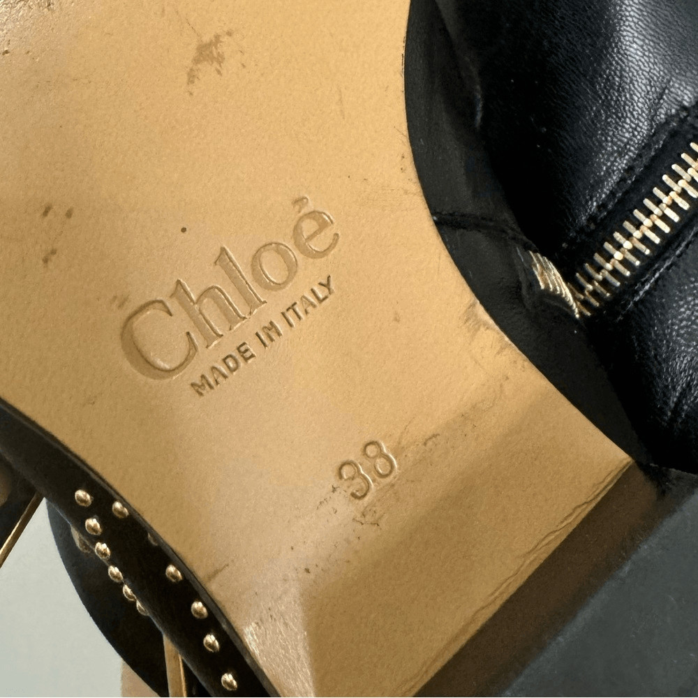 Chloe Susanna leather studded western booties