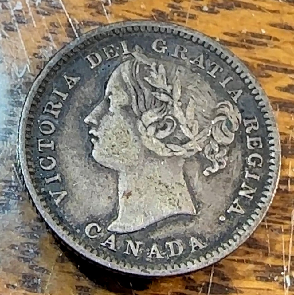 1900 Canada 5 Cents Nice Original VF+ KM-23a CHRC