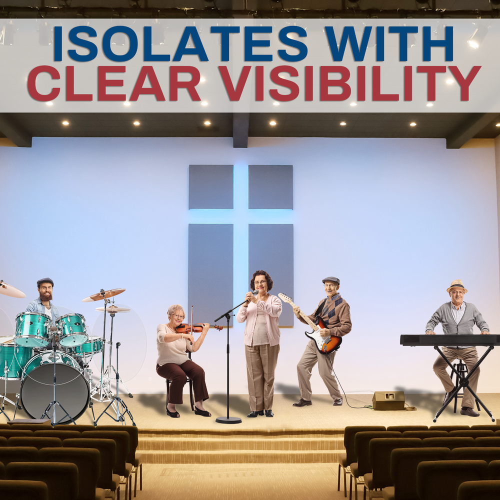 Clear Acrylic Baffle Cymbal Shields Sound Barrier