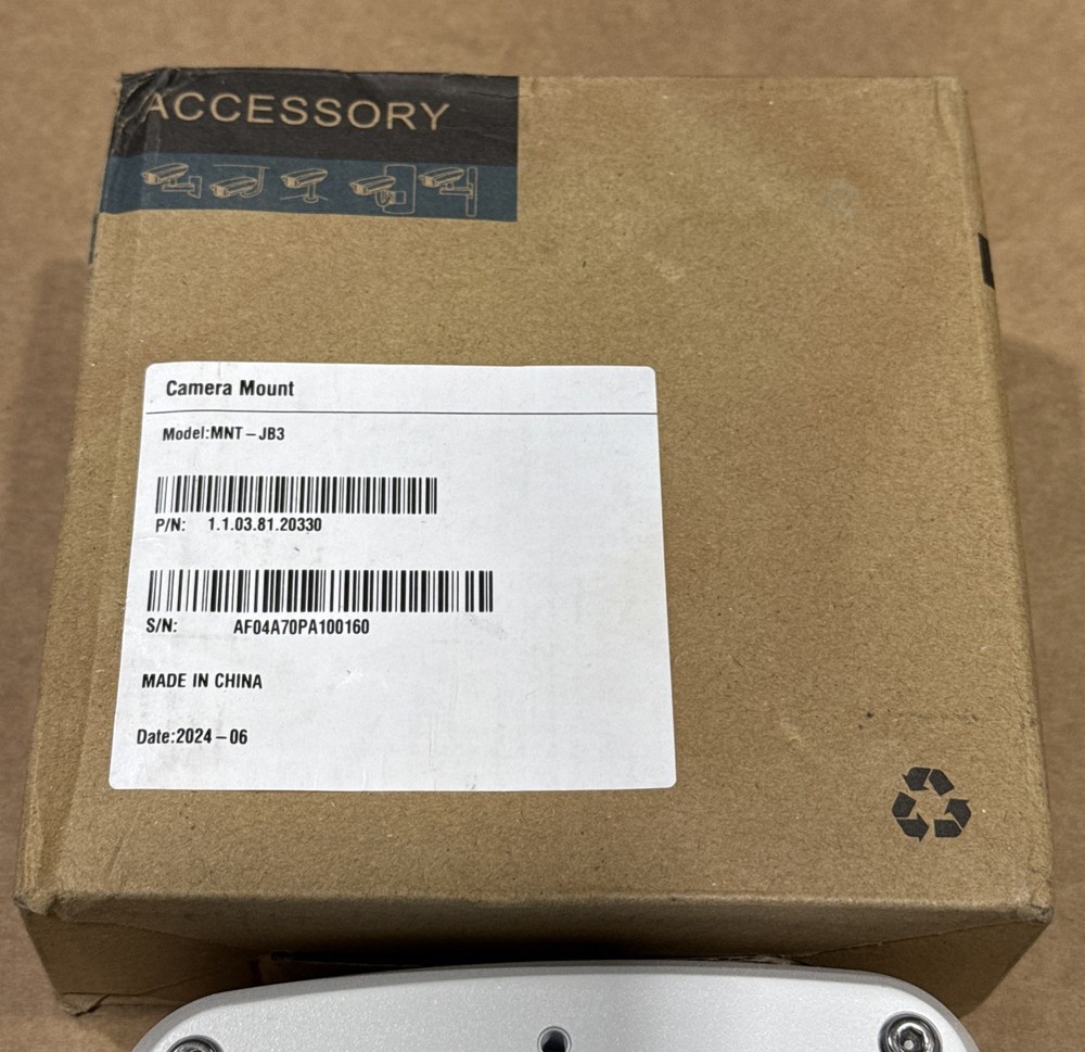 MNT-JB3 Camera Mount Junction Box White New