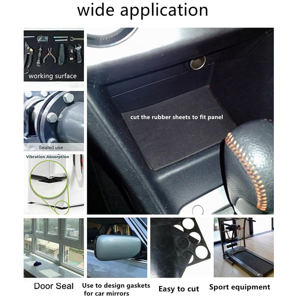 LMS Black Thin High Temp Silicone Rubber Sheet Material Heat Resistant