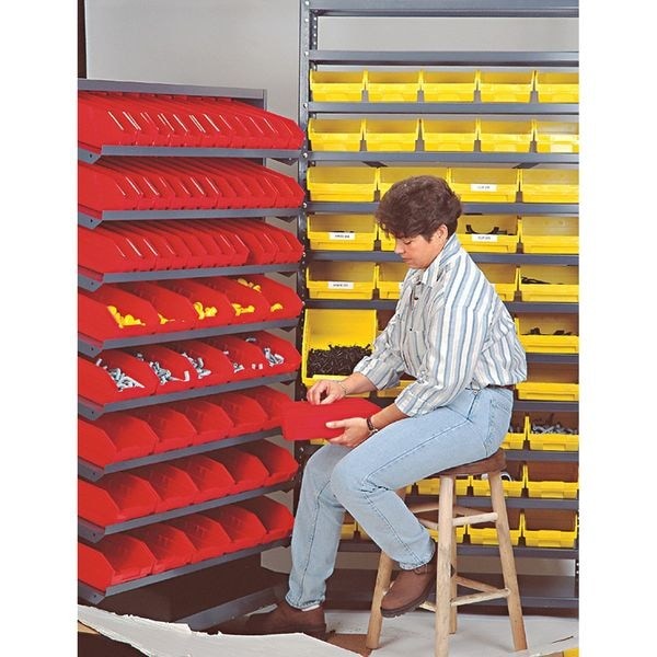 Quantum Storage Systems Qsb107bl Shelf Storage Bin, Polypropylene, Blue, 4 In
