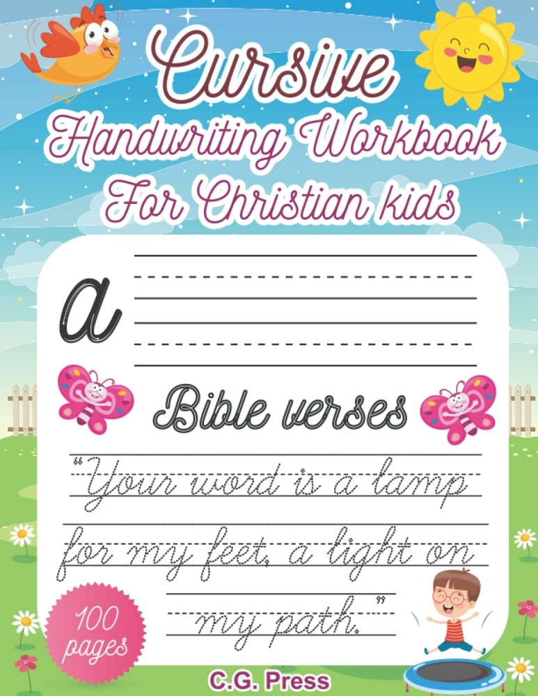 Cursive Handwriting Workbook For Christian kids: Cursive Handwriting Workbook fo