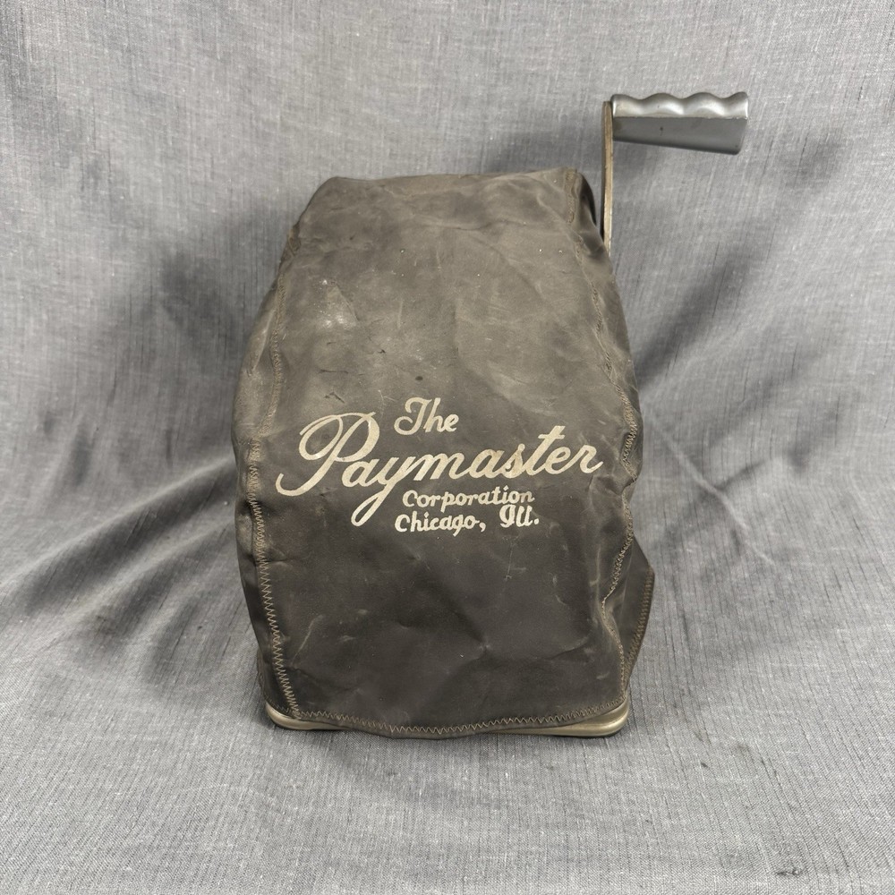 Vintage Paymaster Series 700 Mechanical Adding Machine w/ Cover Display Untested