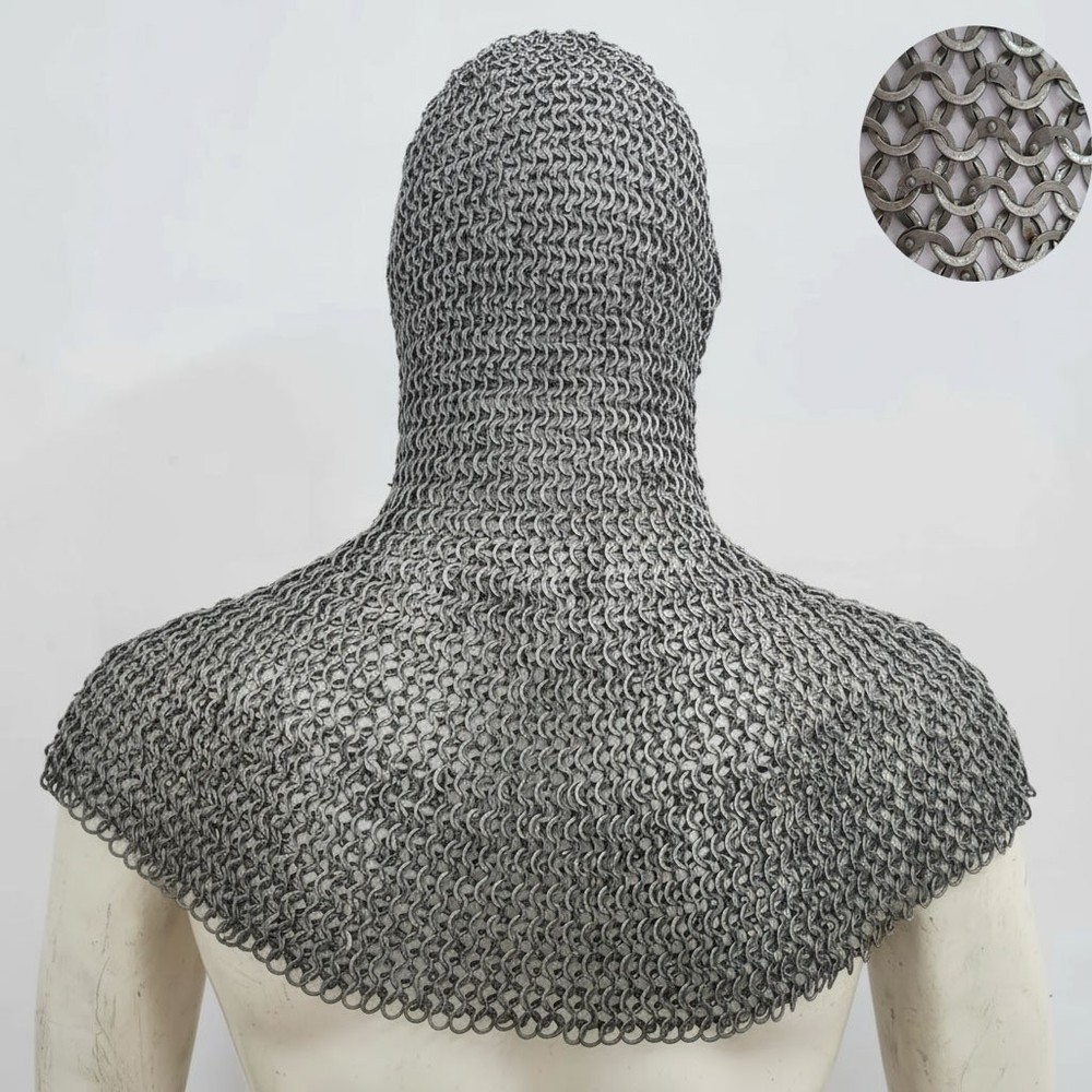 9 mm Chainmail Shirt – Short Sleeve Flat Riveted Medieval Armor