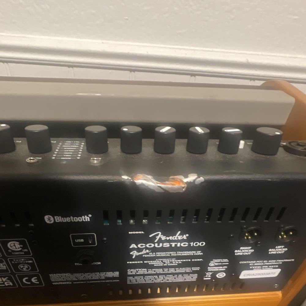 Fender Acoustic 100 Combo 100W Solid State Bluetooth Guitar Amplifier PR4475