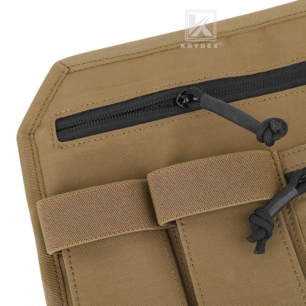 KRYDEX Tactical Organizer Panel Hook Backed Admin EDC Holder Lightweight Coyote