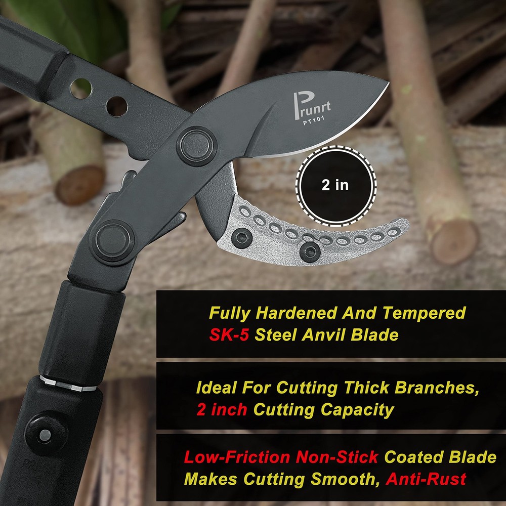 26-41 Inch Extendable Anvil Loppers, Sync Drive Leverage Tree Trimmers, Teles...