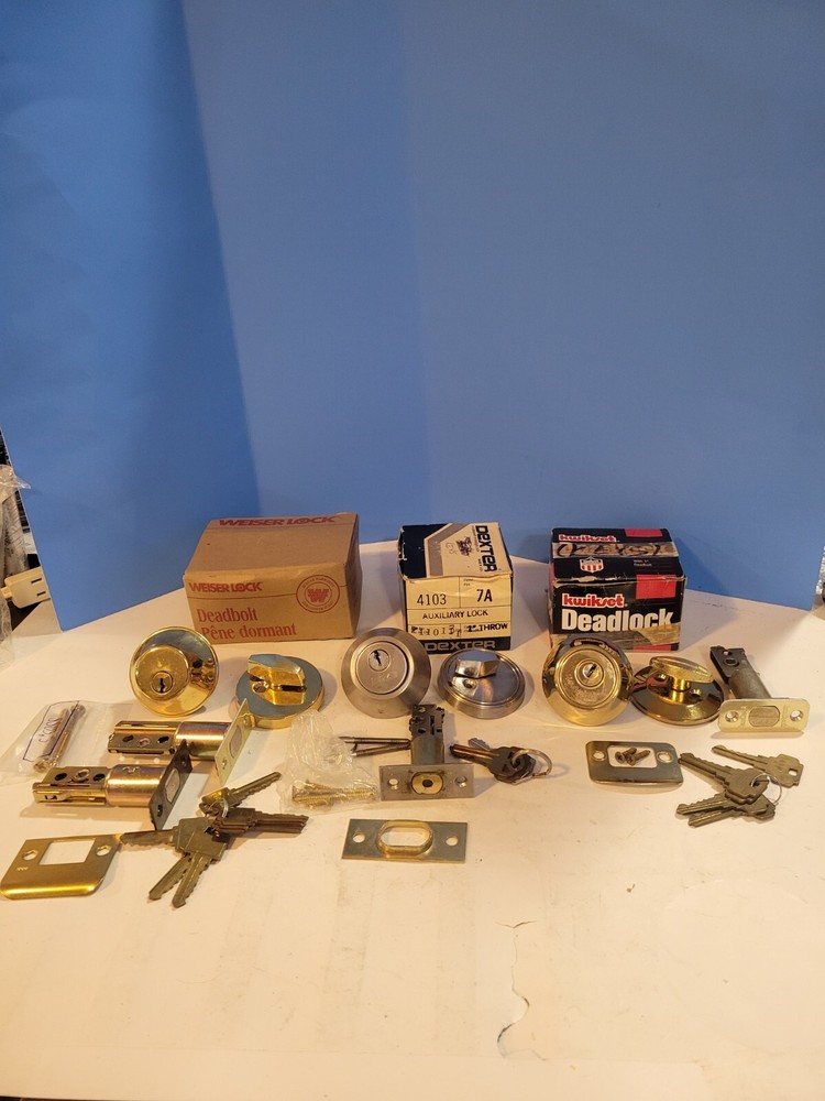 3 Deadlocks With 1" Deadbolt Kwikset Dexter Weiser
