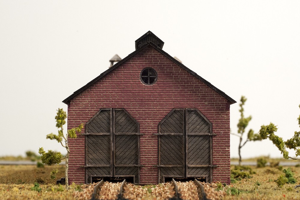 Laser Cut N Scale 2 Stall Engine House Building KIT.