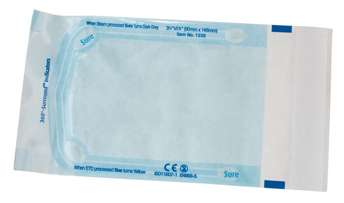 BeeSure Sterilization Pouches (3-1/2" x 5-3/4") - Pkg. 200