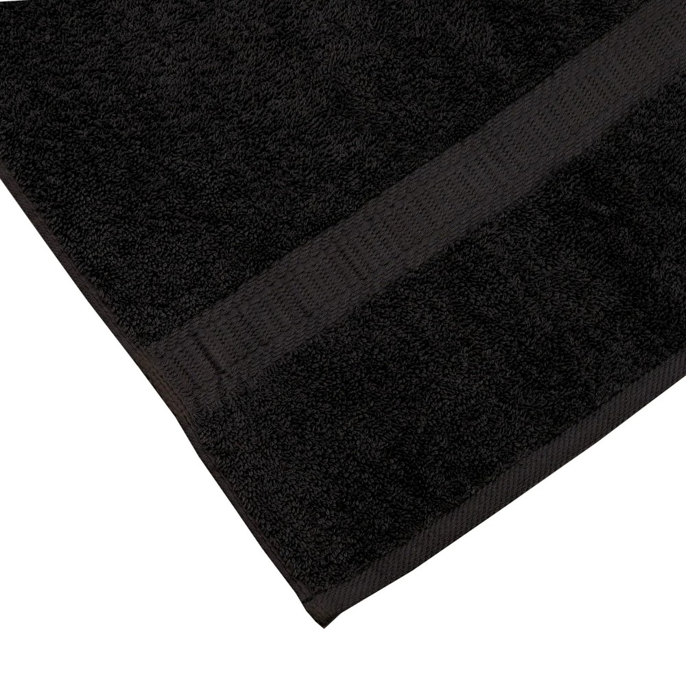 Mainstays Basic Hand Towel, Soft 100% Cotton Black
