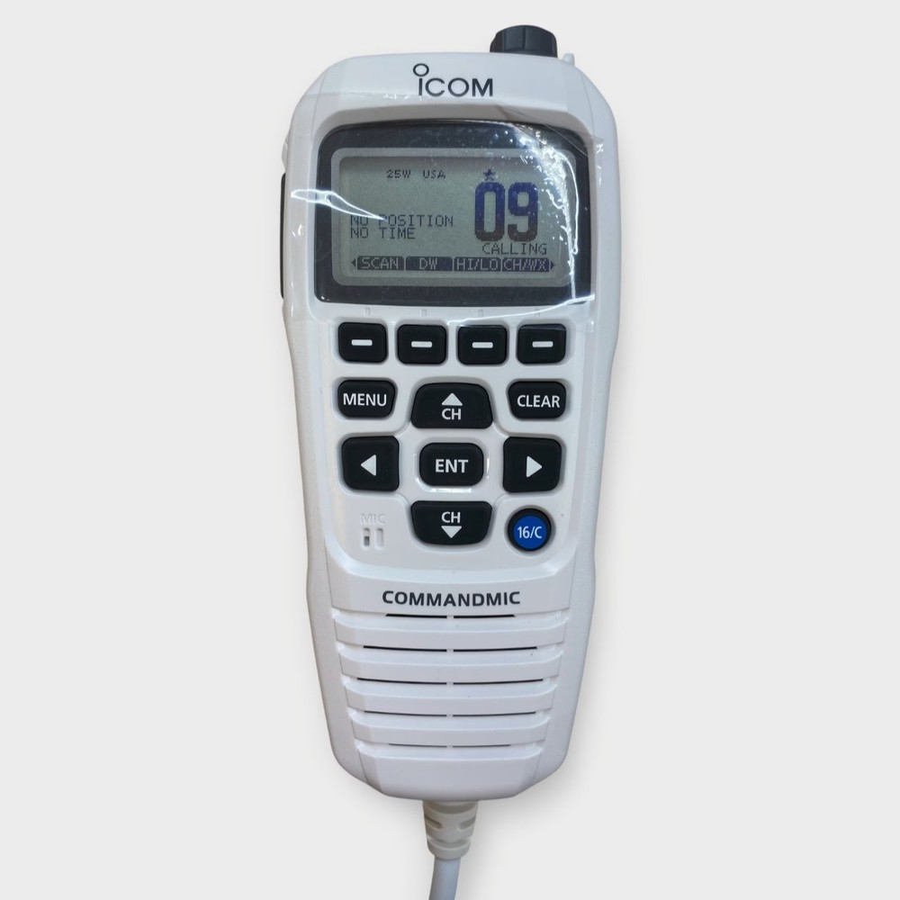 Icom HM-195GW Commandmic (White) Second Station Handset - USED - Tested