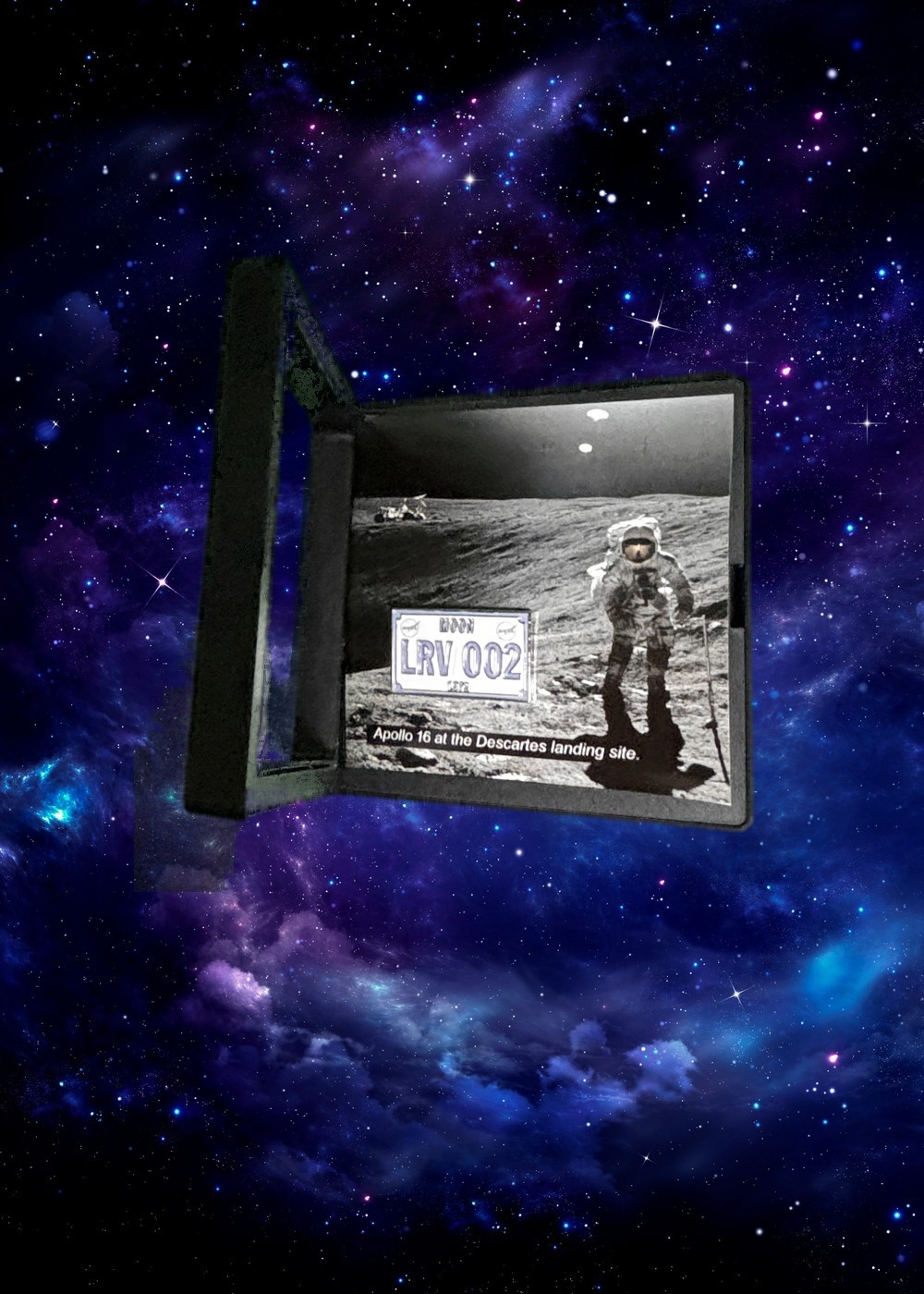 NASA Apollo 16 Lunar Roving Vehicle Commemorative Licence Plate Presentation