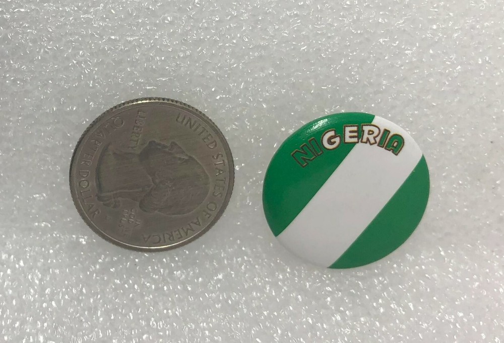 Nigeria Flag Button Pin