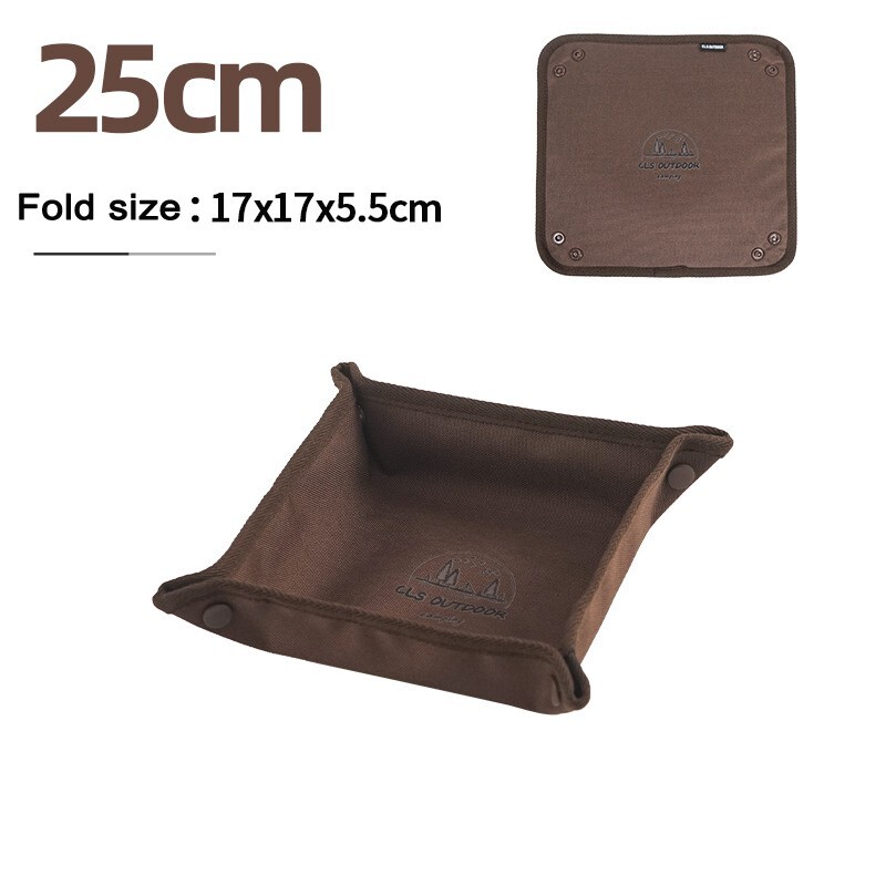 Portable Camping Gadgets Tray Foldable Oxford Storage Box Waterproof Organizer