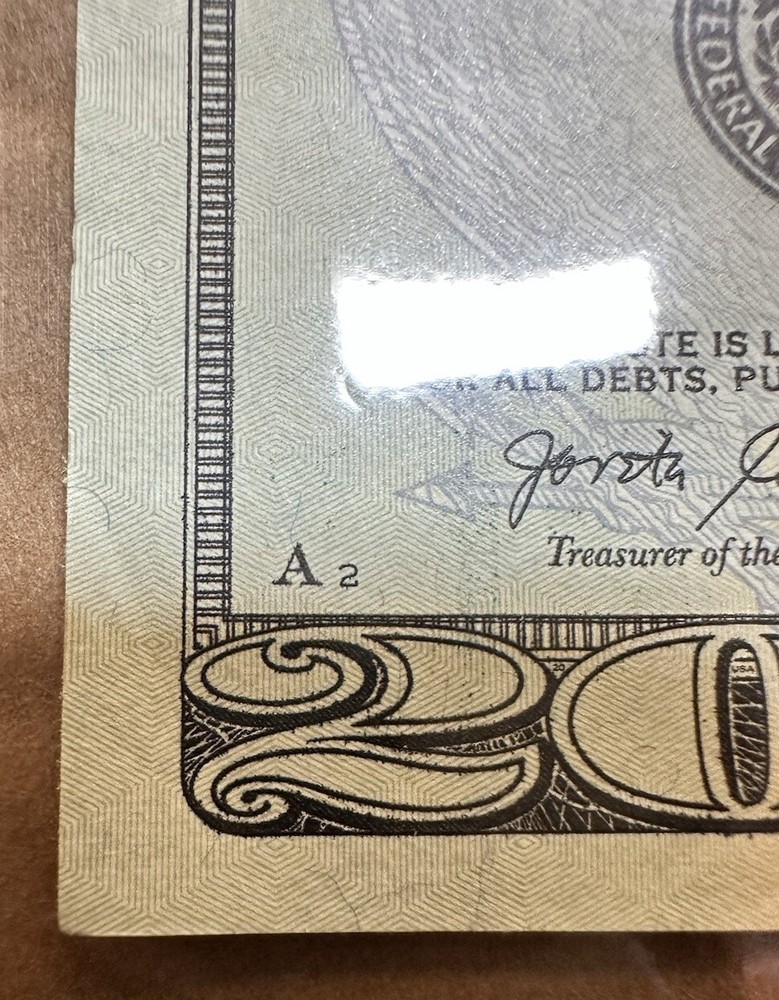 $20 BILL INK SMEARS RARE