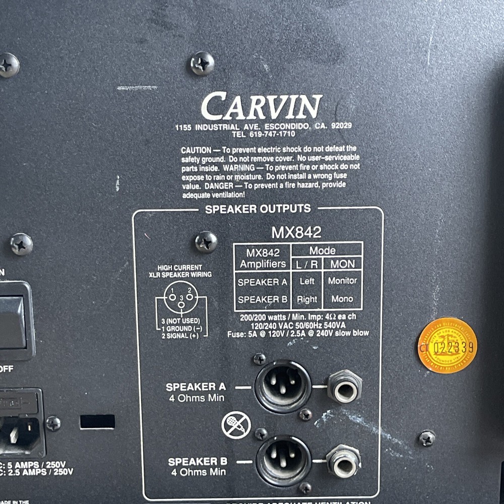 Carvin mx842 Amplifier