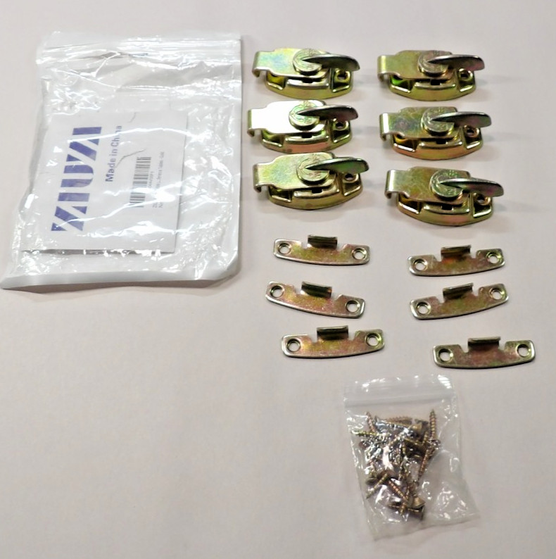 ZIUZI 6 Sets Table Leaf Latch Lock Hardware Heavy Duty Dinging Gold