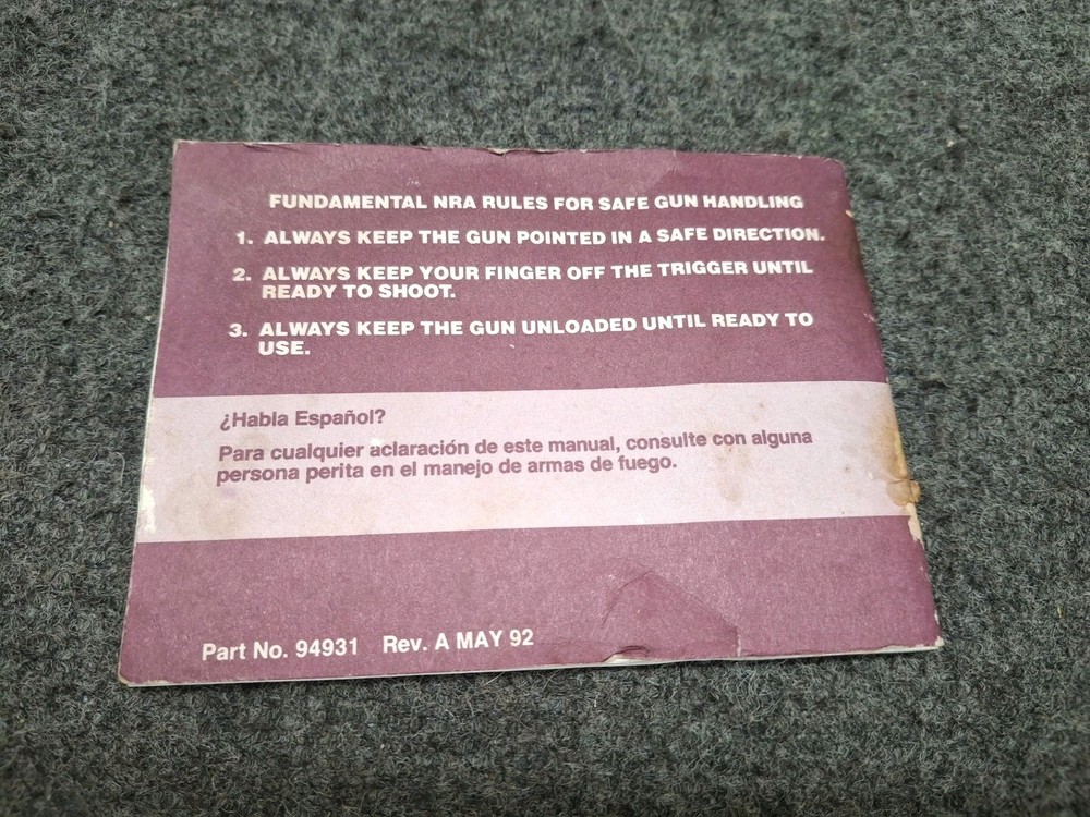 Colt All American 2000 Owner's Manual.
