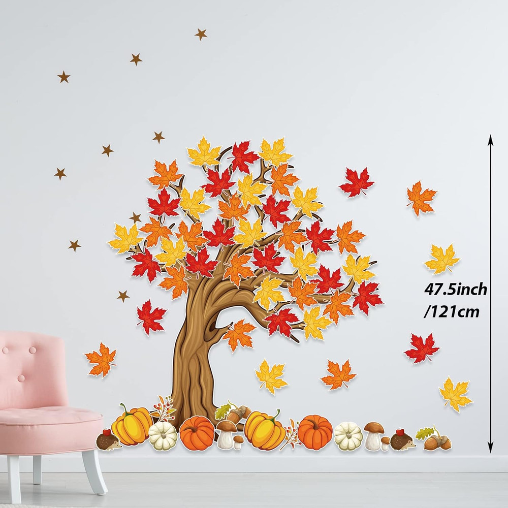 4Ft Big Tree Bulletin Board Set Spring Fall Summer Tree Bulletin Board Decoratio