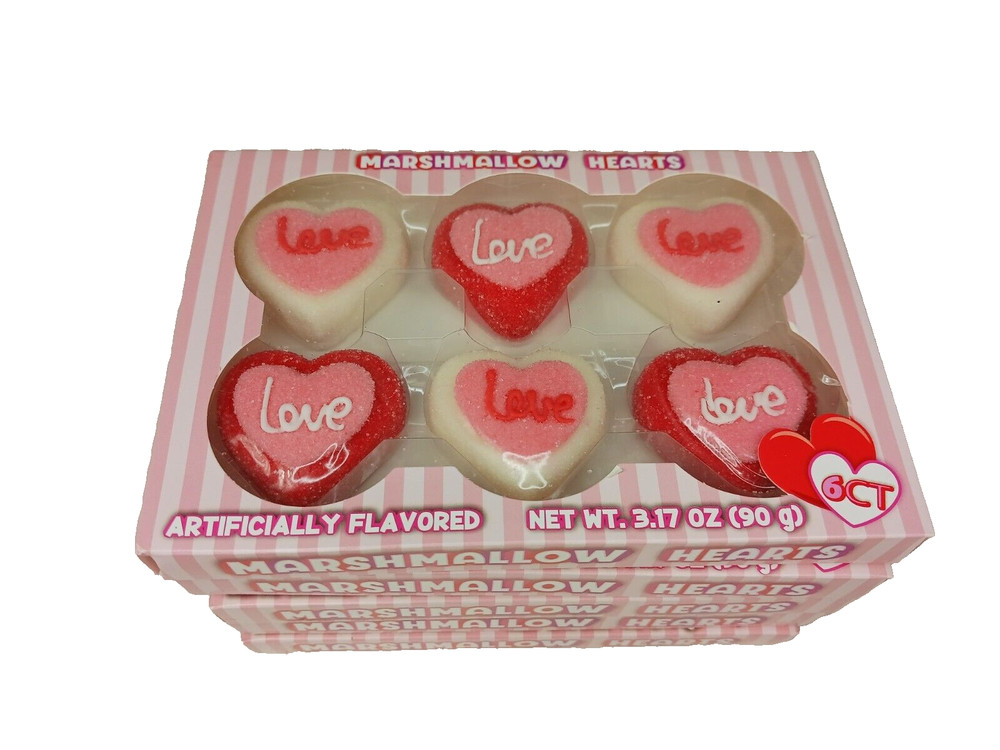 5 Boxes Marshmallow Hearts Exp 8/25