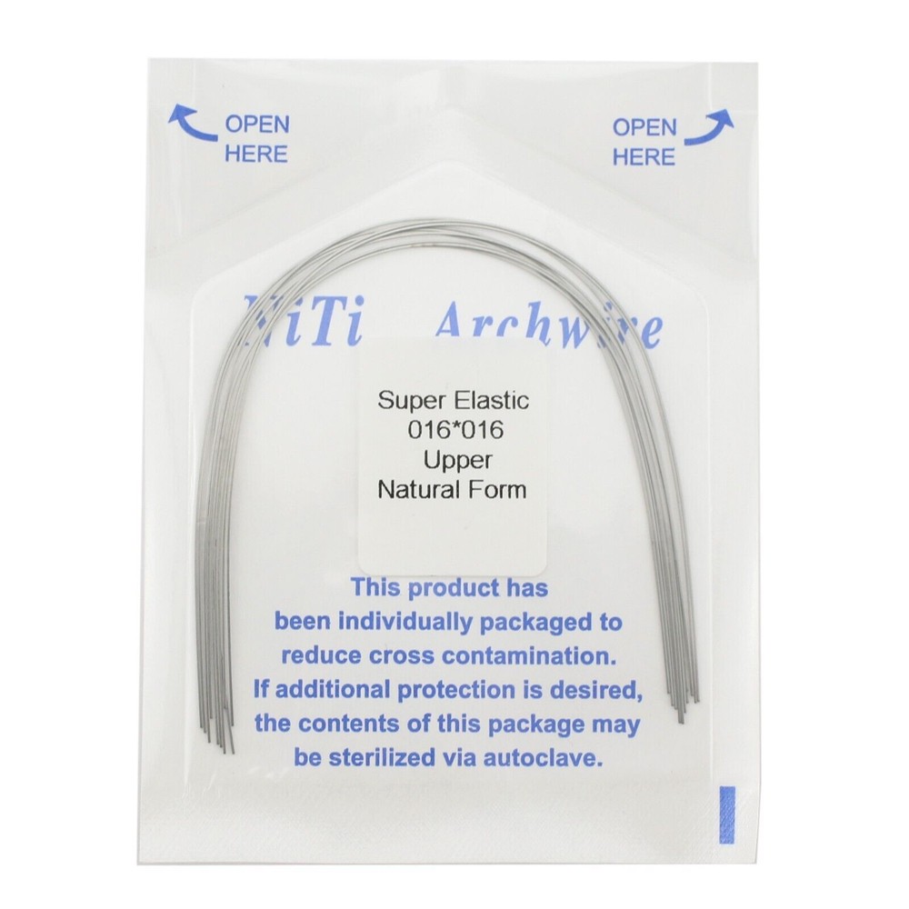 100 Pcs Dental Orthodontic Arch Wire Super Elastic NiTi Rectangular Natural