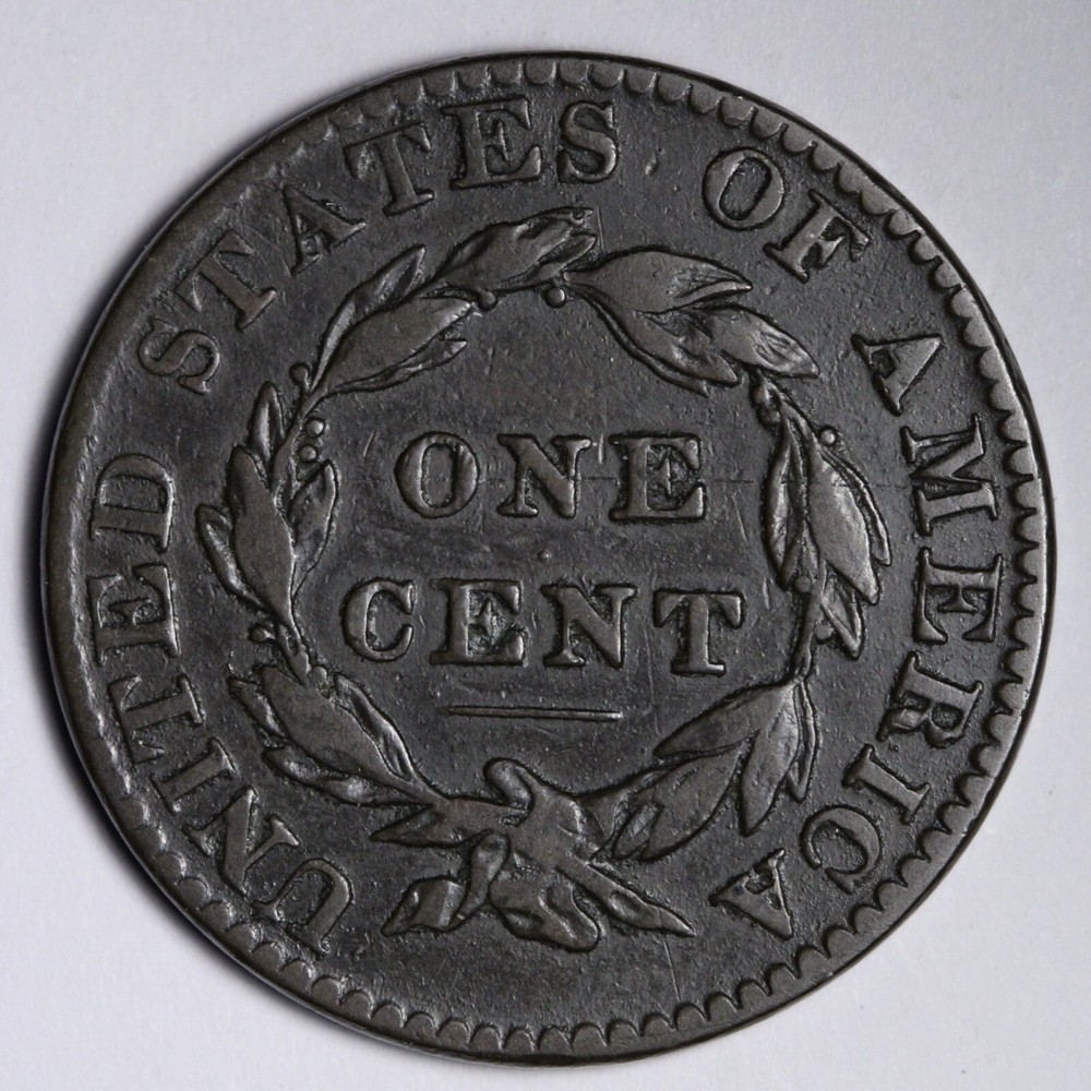 1822 Coronet Head Large Cent CHOICE VF E143 JMP