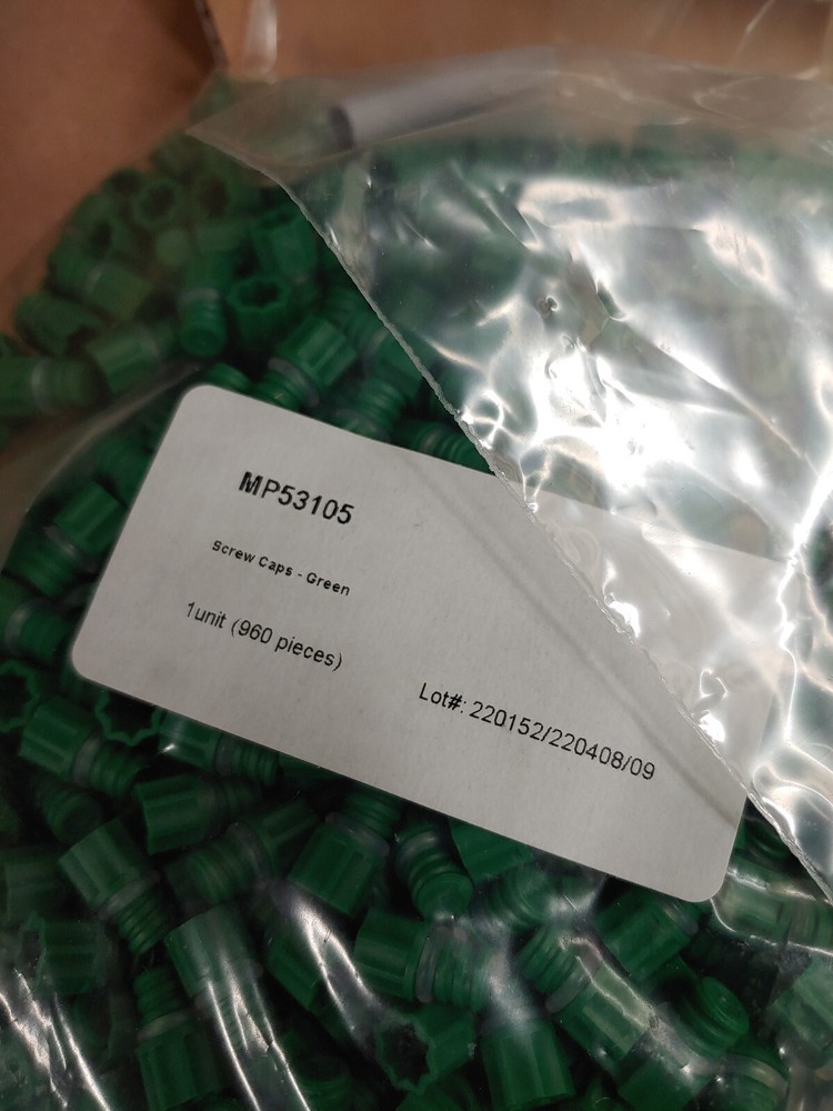 960 Box MICRONIC MP53105 Screw Caps Green
