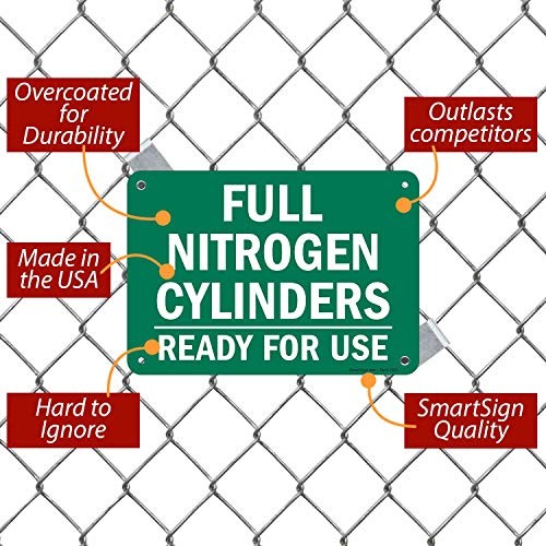 "Full Nitrogen Cylinders, Ready For Use" Sign | 7" x 10" Plastic