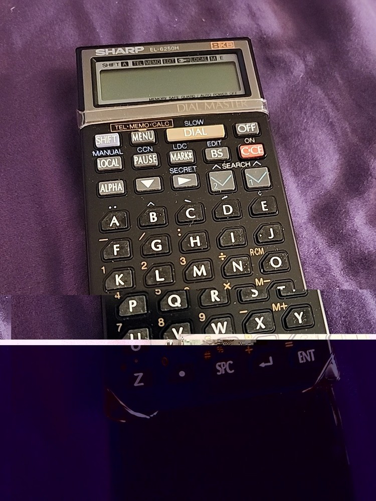 SHARP EL-6250H Dial Master Electronic Memory Calculator / Phone Dialer With Box