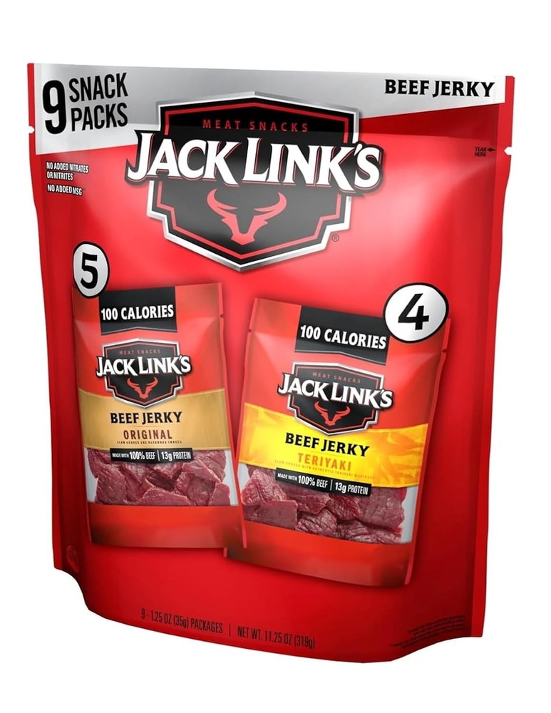 Jack Link's Beef Jerky Variety Pack - Includes Original and Teriyaki Jerky,...