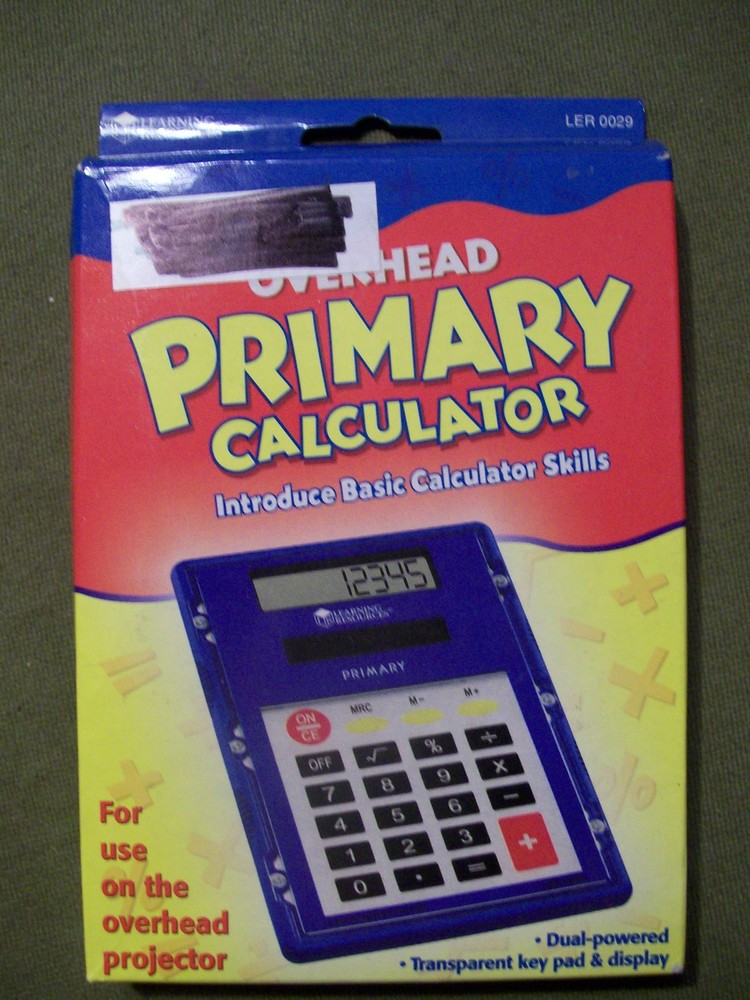 OVERHEAD PRIMARY CALCULATOR INTRODUCE BASIC CALCULATOR SKILLS READING RESOURCES