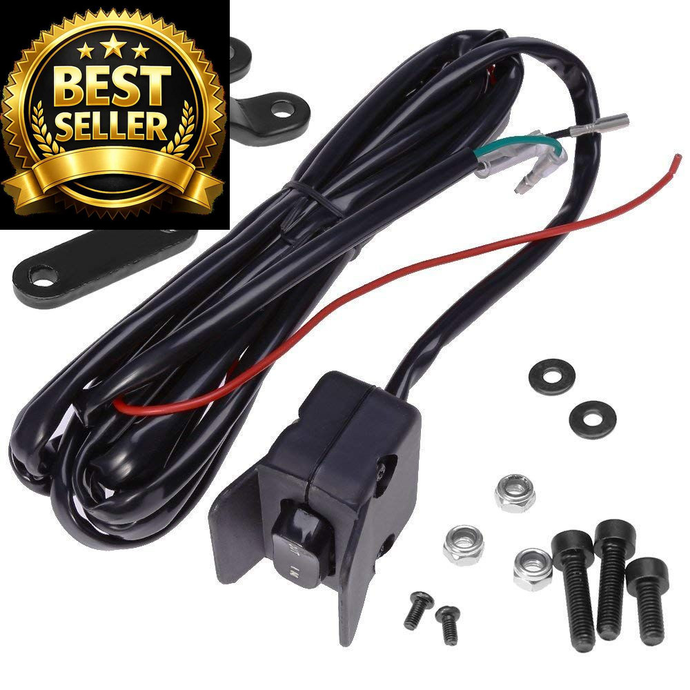 12V Winch Rocker Thumb Switch with Mounting Bracket Handle Bar Control Black