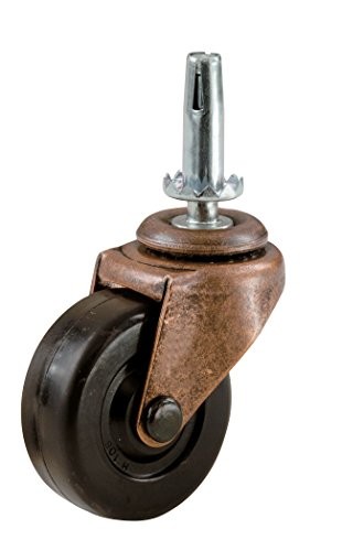 9345 Medium Duty Stem Caster, 2-Pack,Black 2-Inch