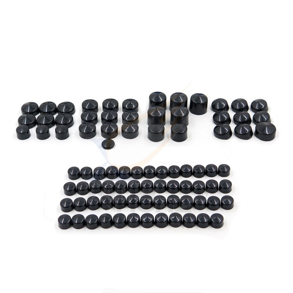 86 Pieces Black Engine & Misc Bolt Nuts Caps For 1999-2005 HARLEY Dyna