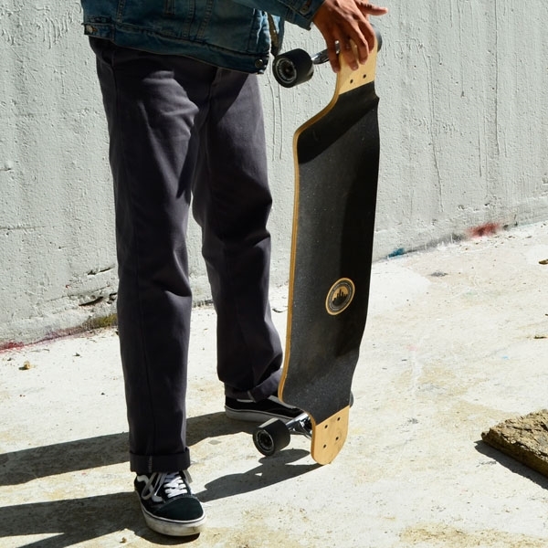 Yocaher Drop Down Longboard Complete - Black Digital Wave