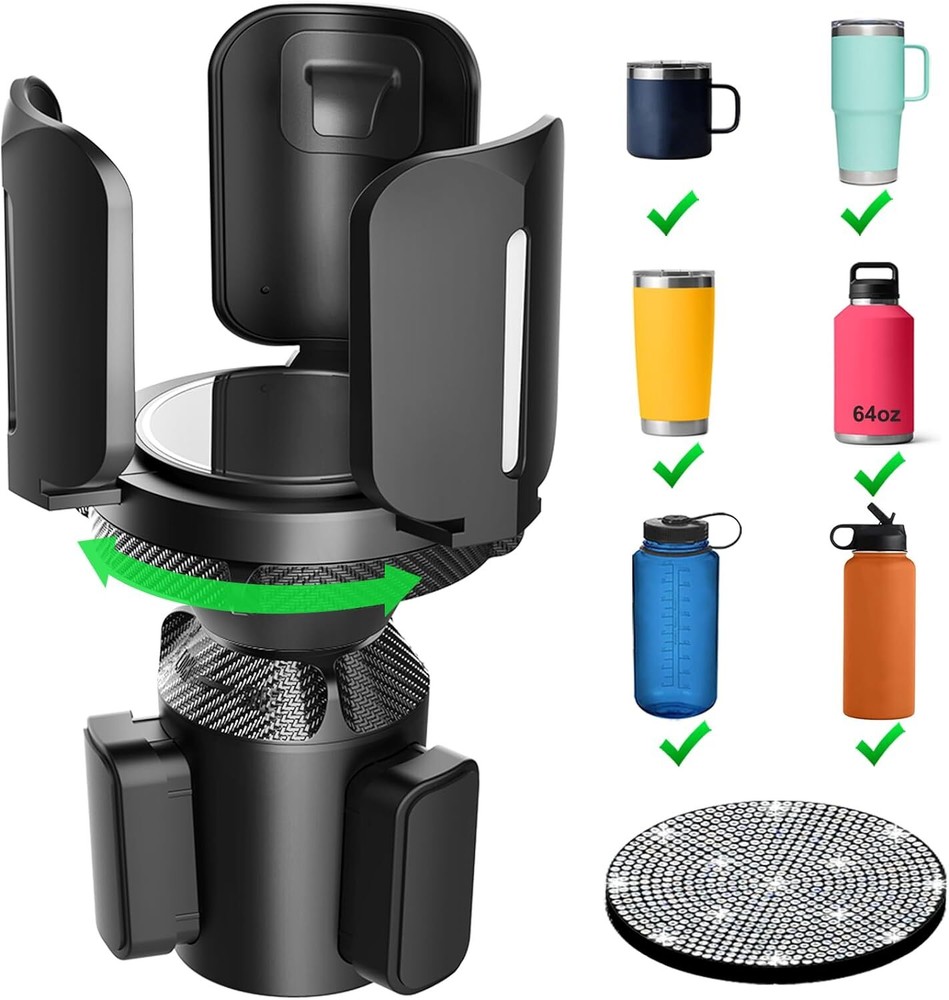 Car Cup Holder Expander Cup Holder Expander for Car with Base speedlab