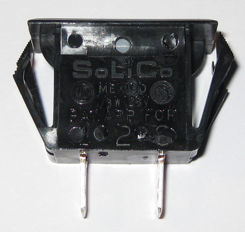 Solico Series 25 Amber Rectangular Panel Mount Indicator Light - 125V Neon