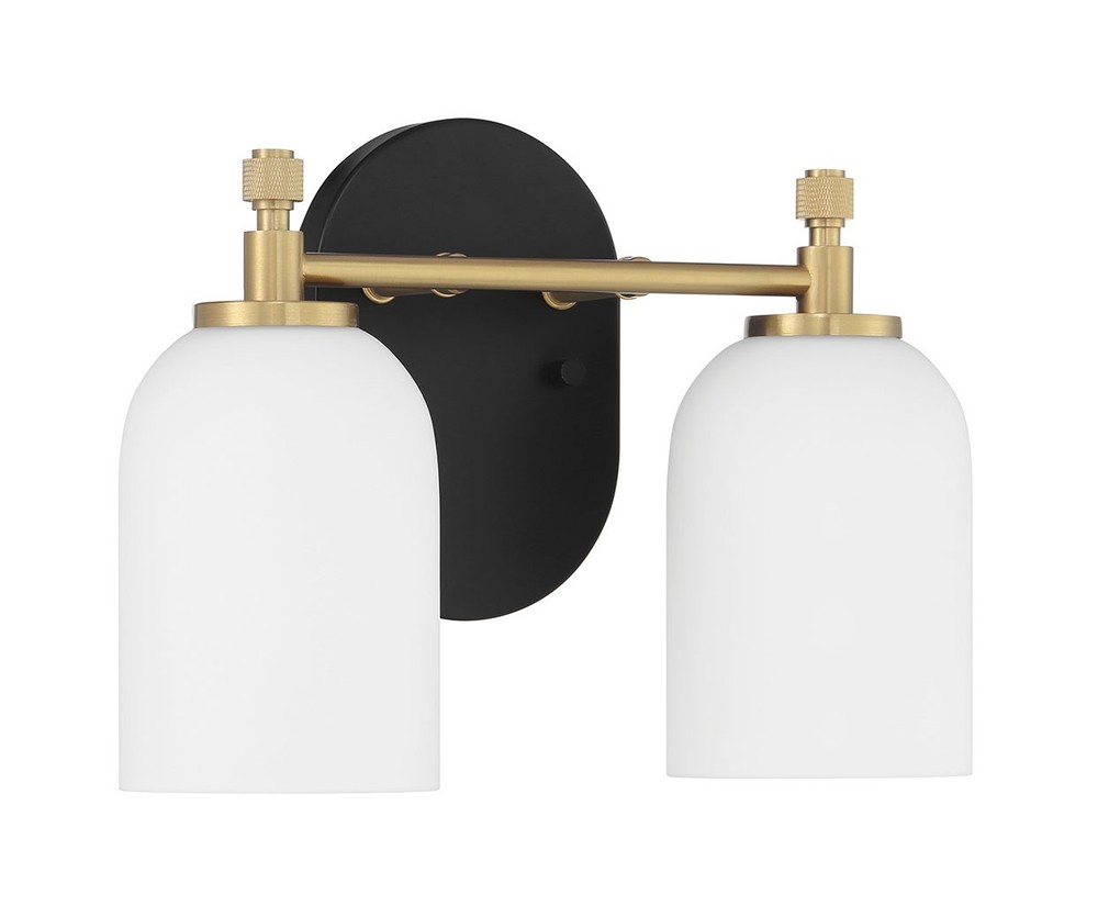 Craftmade 60302 Council 2 Light 13"W Vanity Light - Black