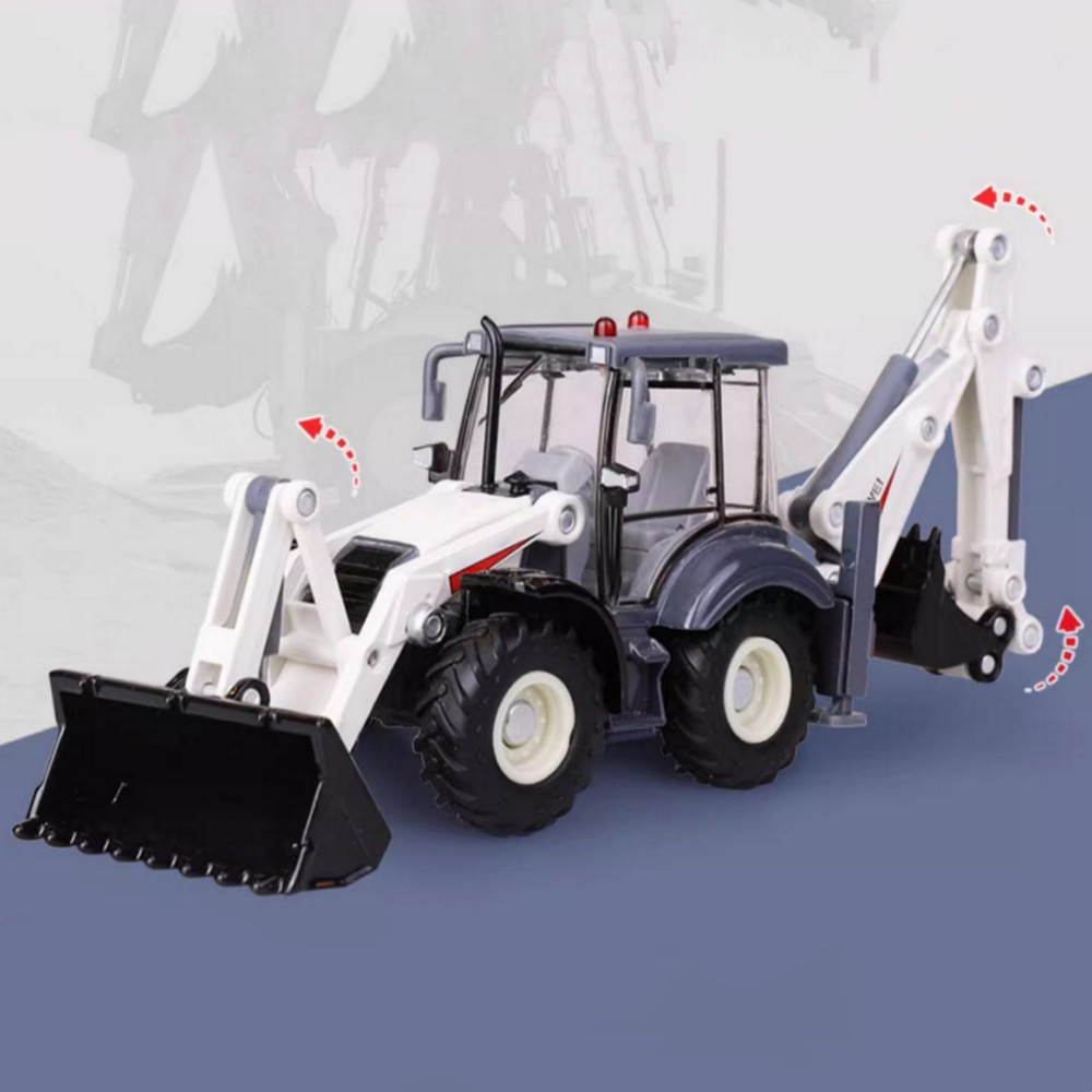 High Simulation Diecast 1/50 Bidirectional Excavator Construction Vehicle Model