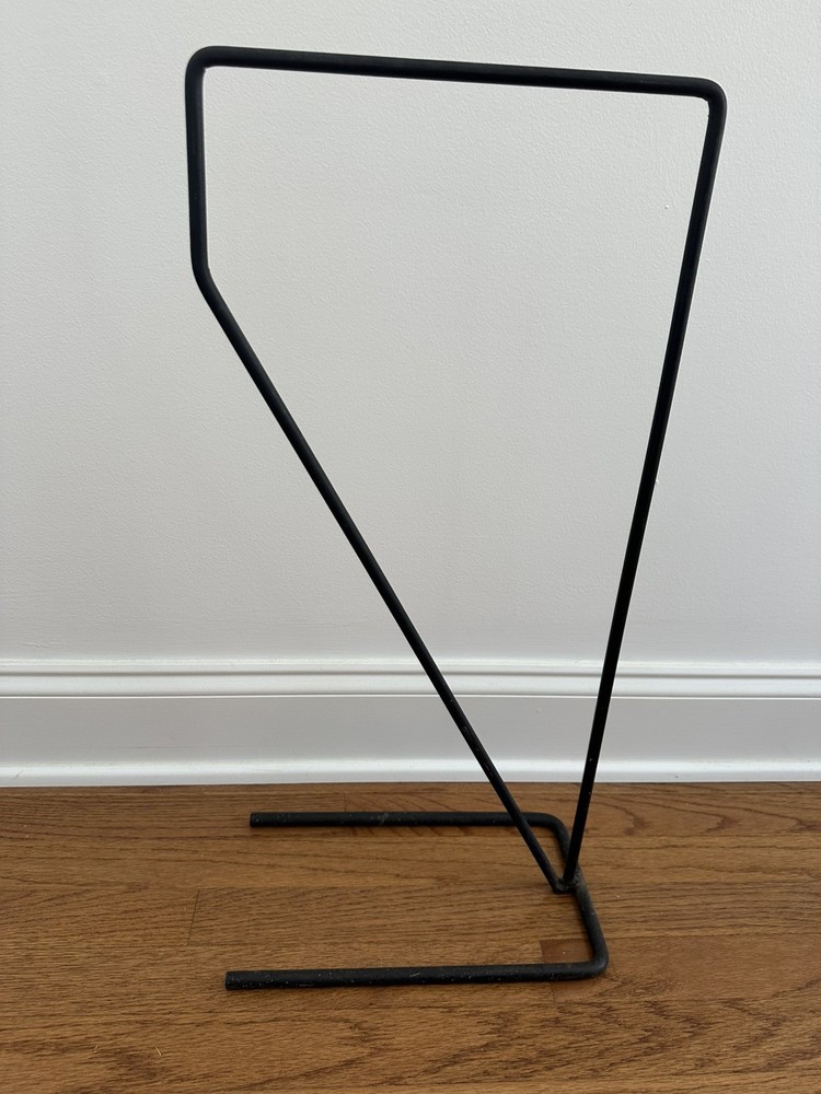 Vintage MCM Iron Modern Fireplace Tool Set Black