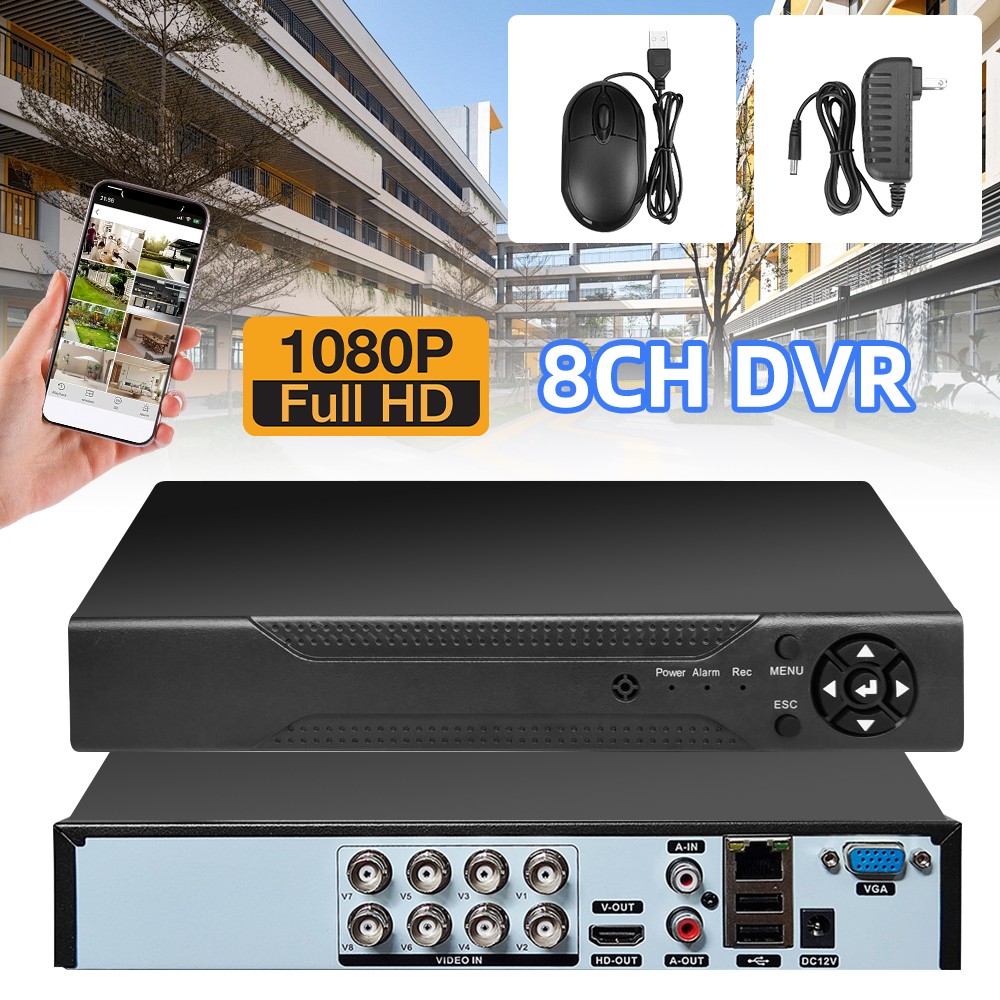 H.265 1080P 4/8 Channel DVR for Home Security Camera System with Human Detection