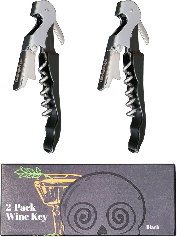 Shakey Wine Key! - Professional Waiter's Corkscrew Wine Bottle Opener with