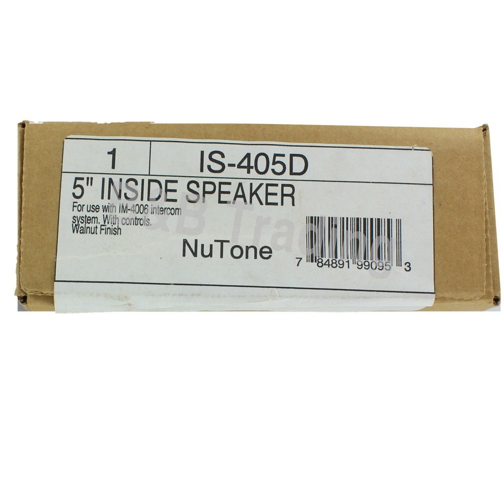 Vintage NuTone IS-405D 5" Indoor Intercom Speaker Walnut Finish