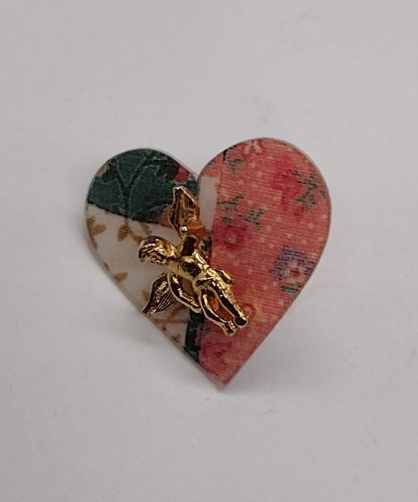Small Angel Heart Lapel Pin