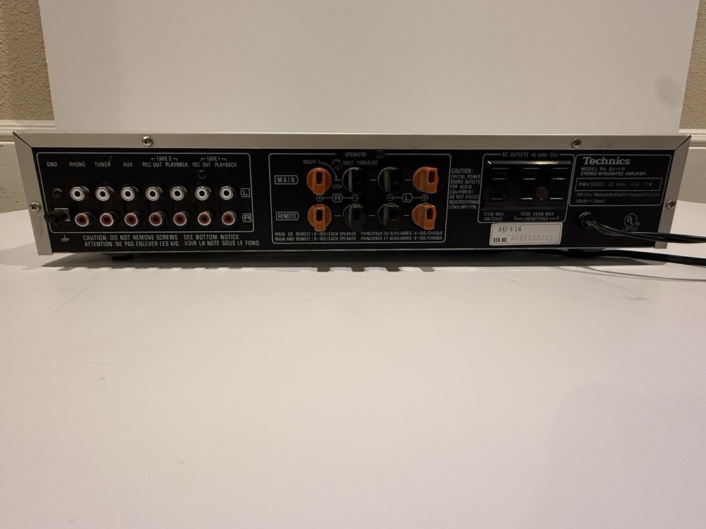 Technics SU-V16 Stereo Integrated Amplifier 1978 Vintage Used