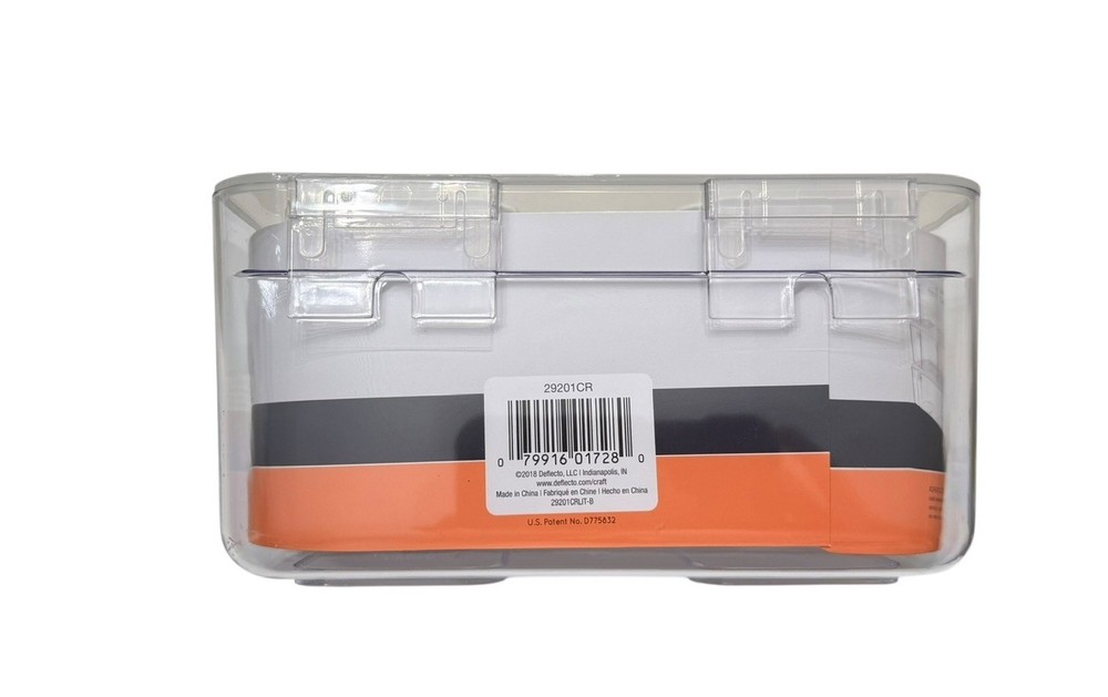 Deflecto Caddy Stackable Organizer Compartment, Medium, Clear (29201CR) NWT!!