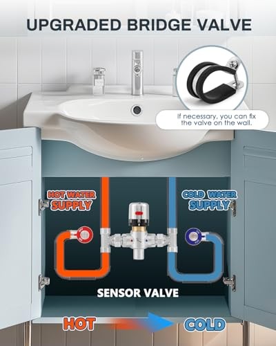 Adjustable Temperature Bypass Sensor Valve Kit for Instant Hot Water