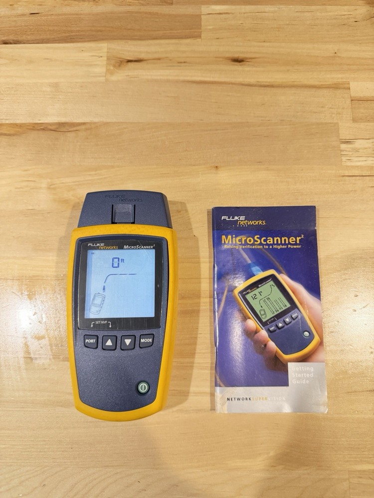 FLUKE NETWORKS MICROSCANNER 2 CABLE VERIFIER TESTER (TESTED)